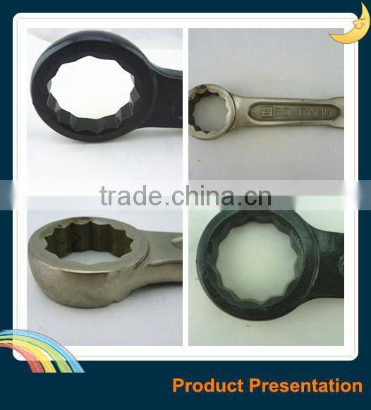 High Quality 45# Steel Slugging Ring Spanner,size 95mm 40 CR Striking Box Wrench,Hammer Ring Spanner