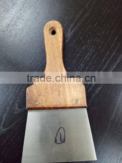 Steel Putty Knife Scraper with Wooden Handle