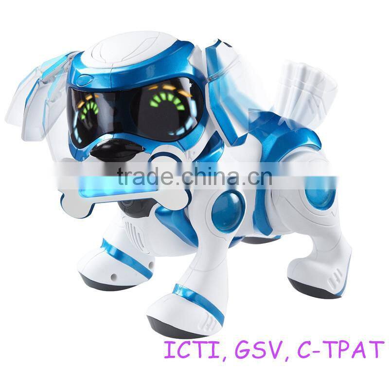 2015 ICTI factory dog toy,Hot sale remote control electric walking robot dog toys for sale,robotic dog toy from OEM manufacture