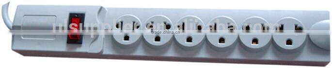 S10236 6 outlet universal multi smart power socket with independent switch