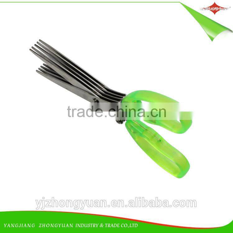 multipurpose ktichen 5 blades herb scissors