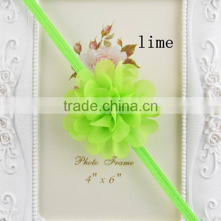2015 Girl's Head Accessories Turban Headband Baby Flower Elastic Hairband Daisy Flower Lace Headband For Kids