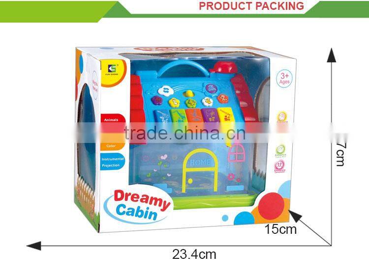 Wholesale house shape cartoon mobile phone baby dream toys