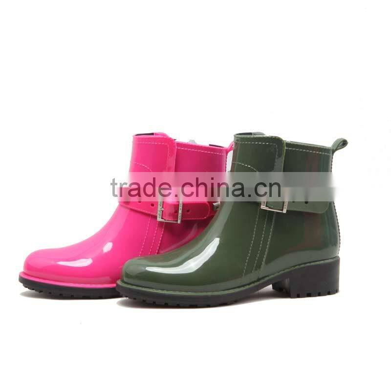 fashion new design girls ankle low pvc rain boot