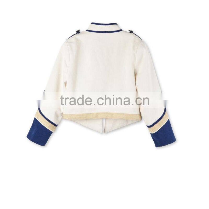 White Tone Embroidery Military Style Kids Army Jackets Kids Garments Children's Wear HSc5177