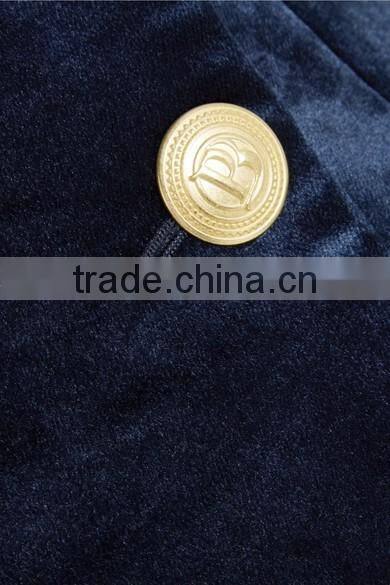 Classic Button Fastenings Double-Breasted Stretch-Velvet Mini Dress Women Blazer Design Names Of Ladies Dresses HSD5701