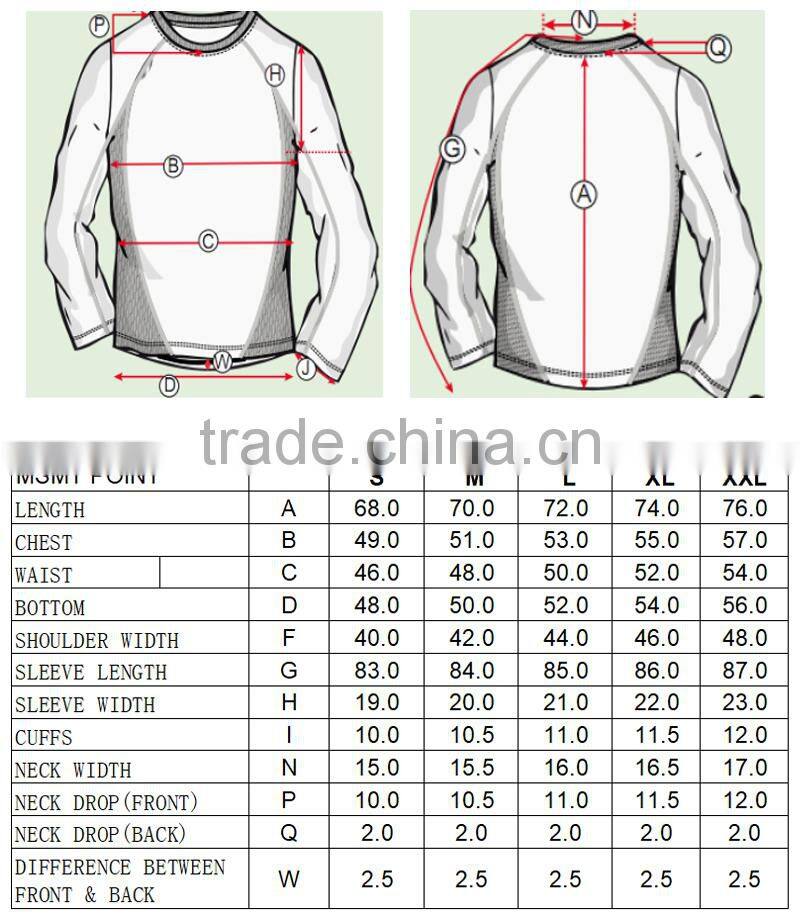 Sport plain sublimation gym running tights wear custom blank long sleeve compression shirt