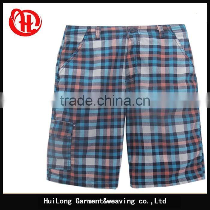 men's cheap short pants stocklots plaid printed shorts