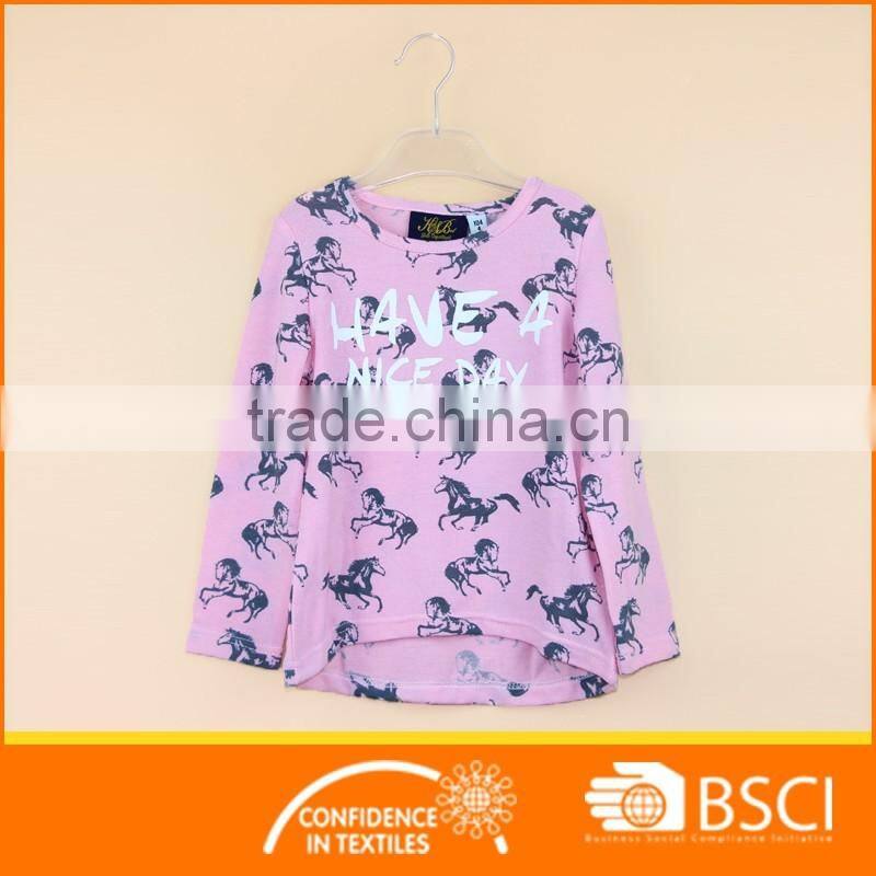 All Over Print Horse With Letter Child Pullover Sweatshirts, Nice Girl Wear