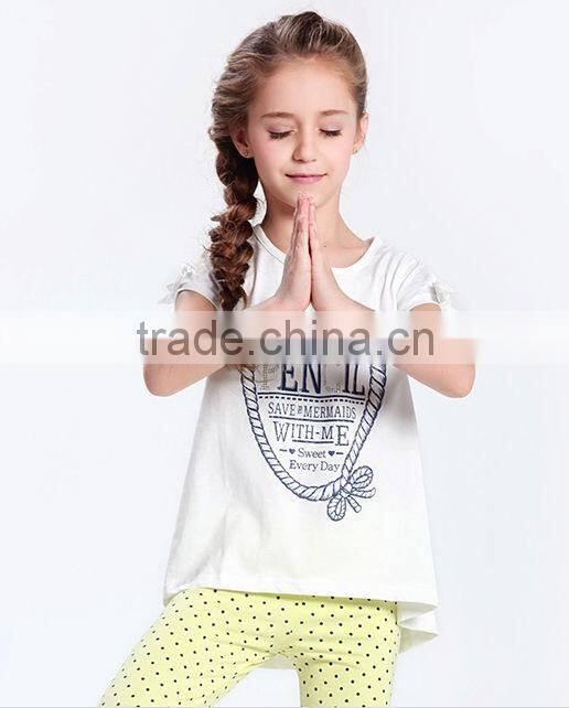 OEM extended length teen girls lovely organic cotton t shirt