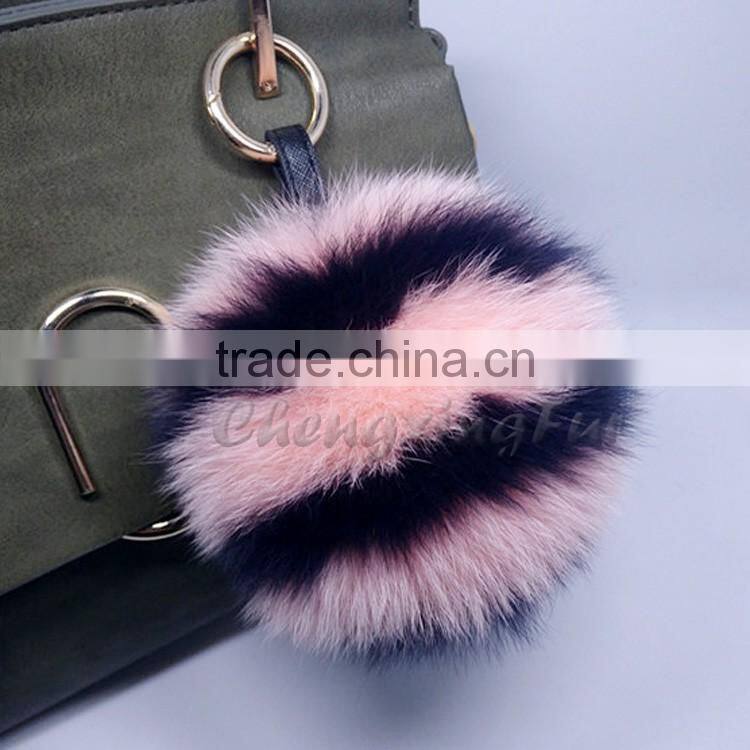CX-R-55 Best Selling Wholesale Fashion Pendant Cute Fox Fur Ball Bag Charm