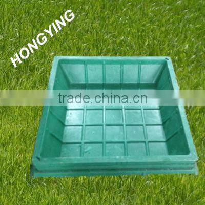 Square smc plastic lawn well cover