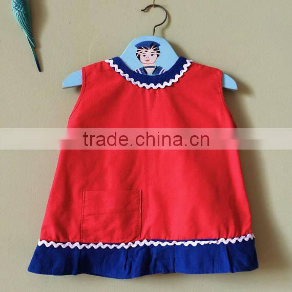 New design wholesale lovely red kids clothes baby dress pictures frock girls baby dress