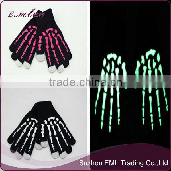 Unisex winter magic knitted noctilucent gloves