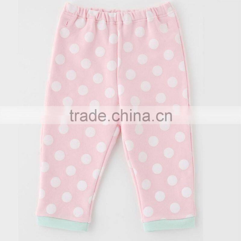 2PCS 100% Cotton High Quality Baby Frock Designs Pastel Polka Dot Kids Pajamas New Born Girls Baby Clothes