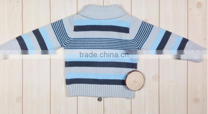 striped winter baby children winter zip up wool cardigan