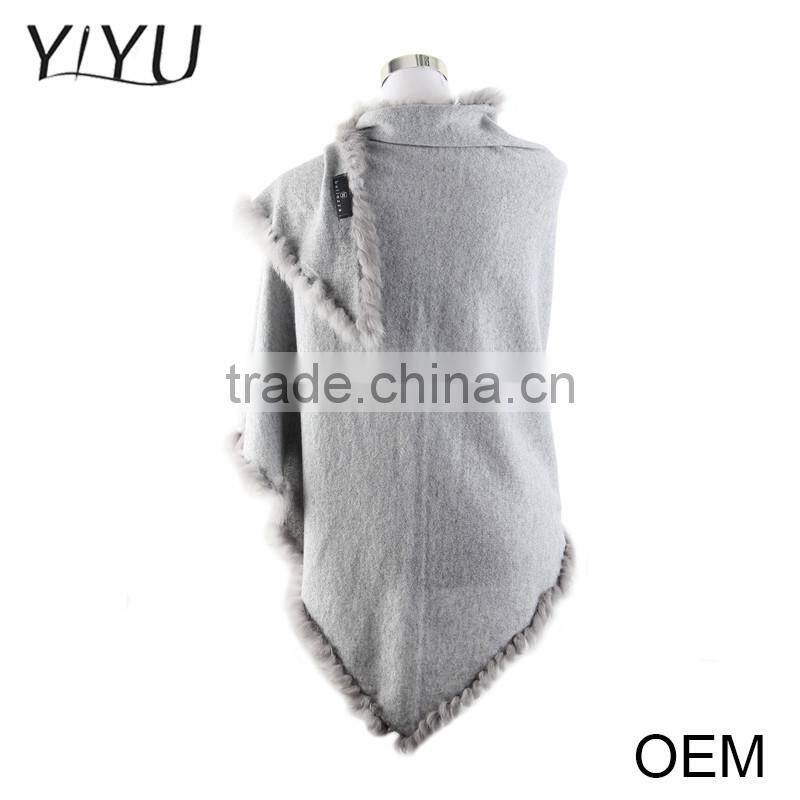 High quality Fashion design women cashmere knit scarf Shawl ponchos sweater
