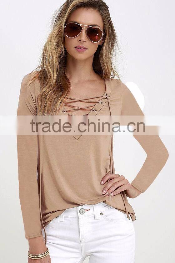 2017 latest fashion design sexy ladies top women fashion cutting blouse