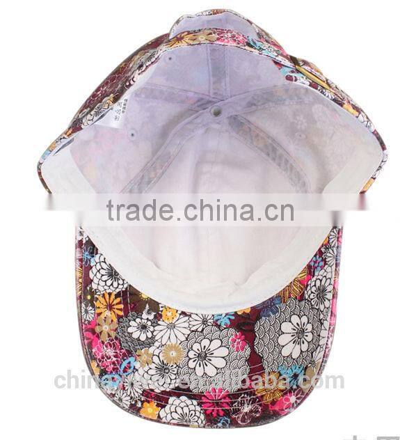 ethnic style print sports cap for women
