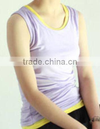 Simple Design Cotton Tank Top Sleeveless Undershirt for Woman