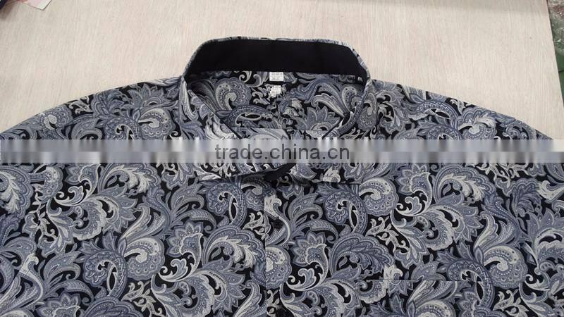 100% cotton material new pattern printing custom Hawaiian shirts for men 2017