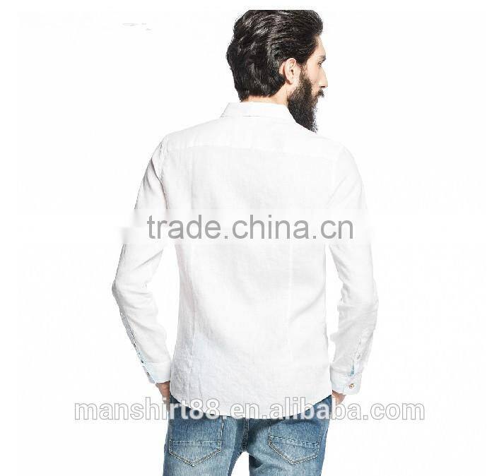 2016 fashion men's 100% hemp shirt
