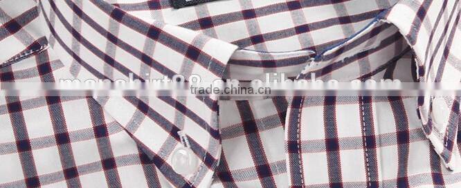 Custom design pattern men shirt fancy plaid men shirts brand names