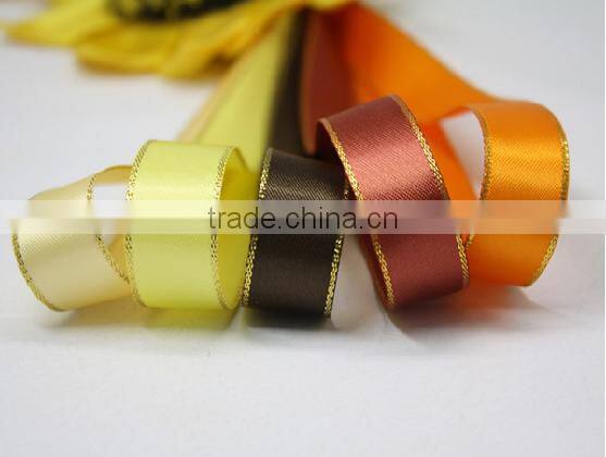 hi-ana ribbon 123 double side double color saddle stitched satin ribbon for chocolate packaging,silk ribbon