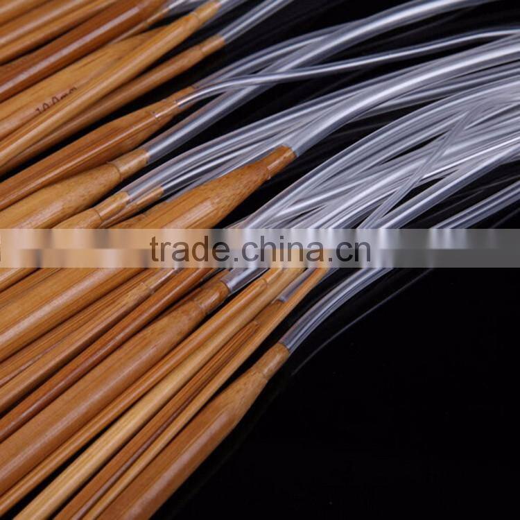 18Pcs/set 47" 120cm Top Quality Transparent Plastic Wooden Circular Bamboo Knitting Needle