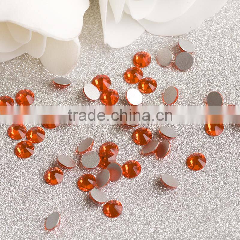 orange diamond drill flat back nail art rhinestones for nail salon