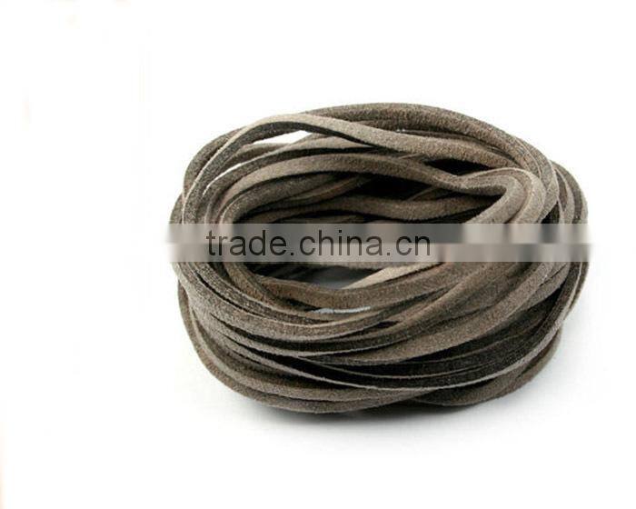 Medium Grey Faux Suede Lace Cord DIY Jewelry 2.5mmx1mm