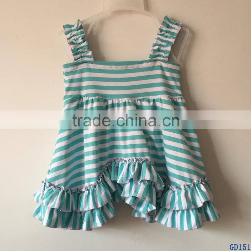 Newest Summer Children Frocks Designs Boutique Girls Cotton Short Sleeves one piece Lap Dresses