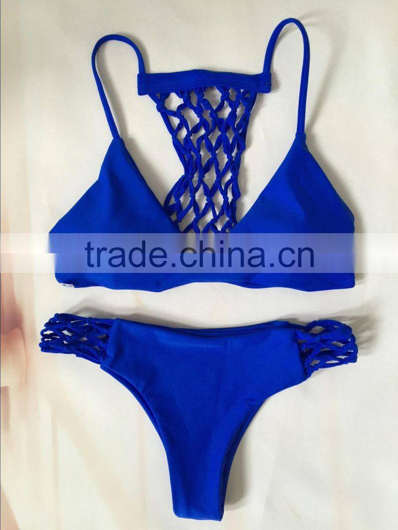 purple drawstring halter swimwear bikini/moje fancy bikini swimwear/ fancy bikini set swimwear beachwear