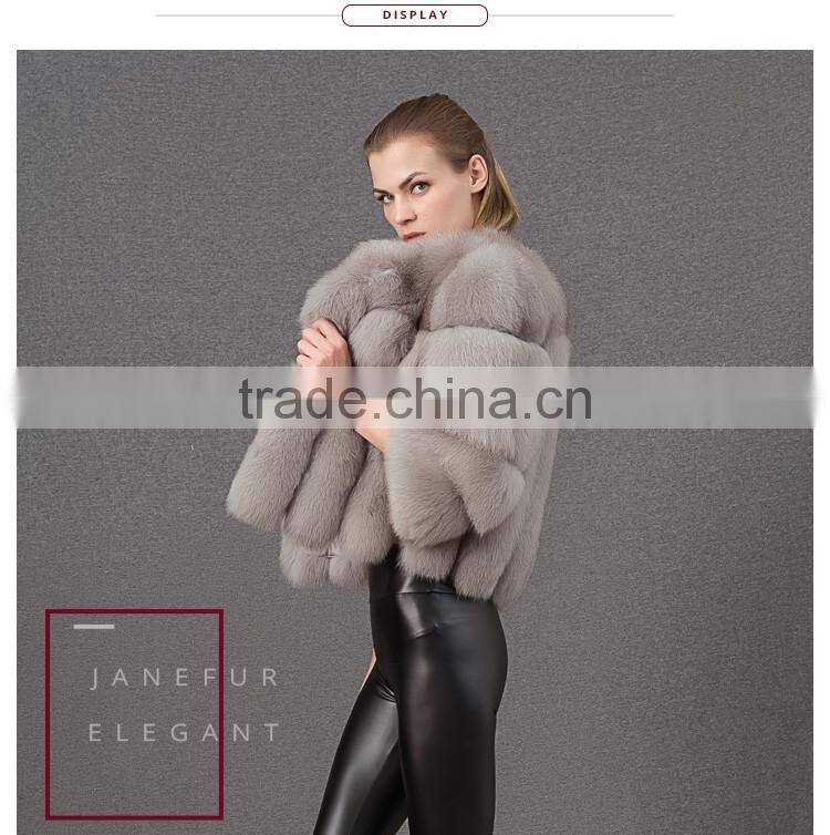 Good soft colorful vest sleeveless fox fur coat winter woman clothes