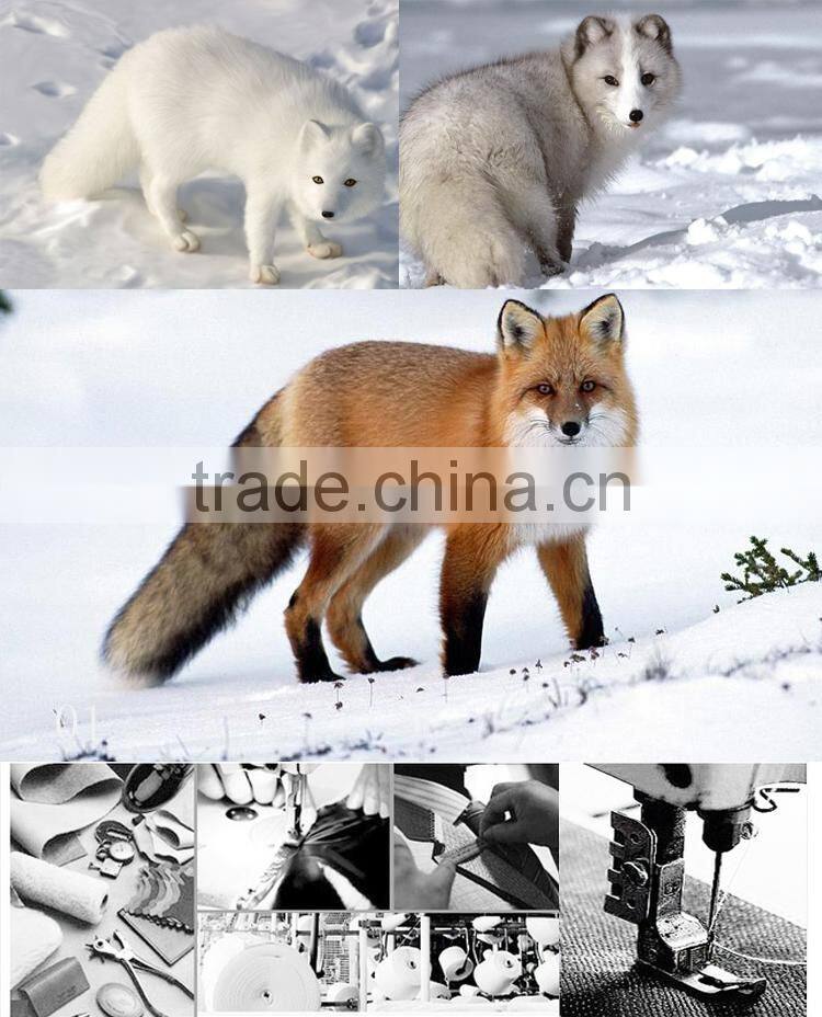 Facotory price fashion fully blue collar fur vest ,winter felman short fur coat/gillet with badge