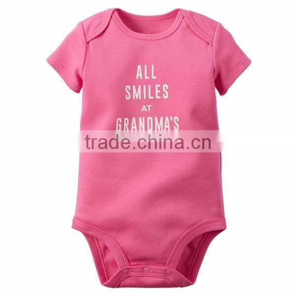 wholesale 100% organic cotton baby girl boy short sleeve bodysuits