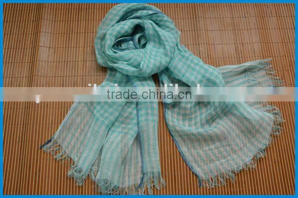 Spring fashion woven tartan plaid scarf for men