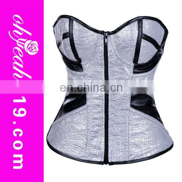 Newest design golden leather back support corset wholesale