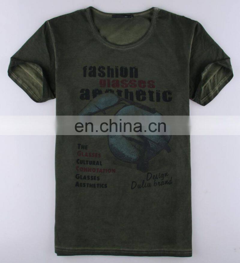 OEM fashion designed garment dyed t-shirt