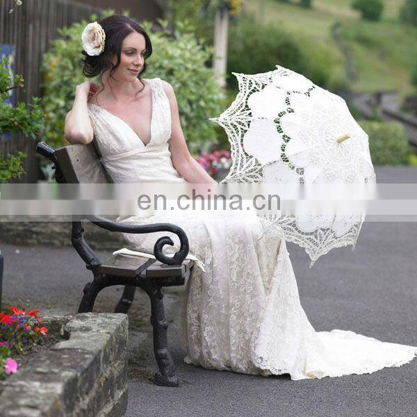 Romantic 27cm wedding lace fan