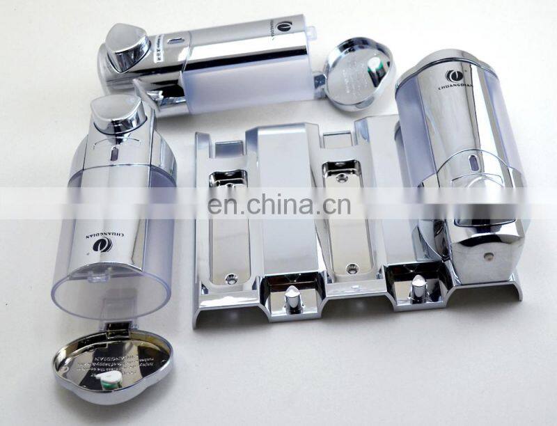 200*3ml Wall Mounted Hotel Three Chamber Shower Soap ContainerCD-3016C