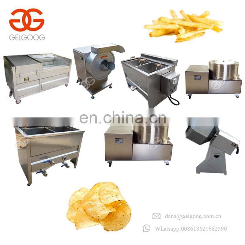 Frozen French Fries Machinery Equipment Crisps Production Line Manual Potato Chips Making Machine