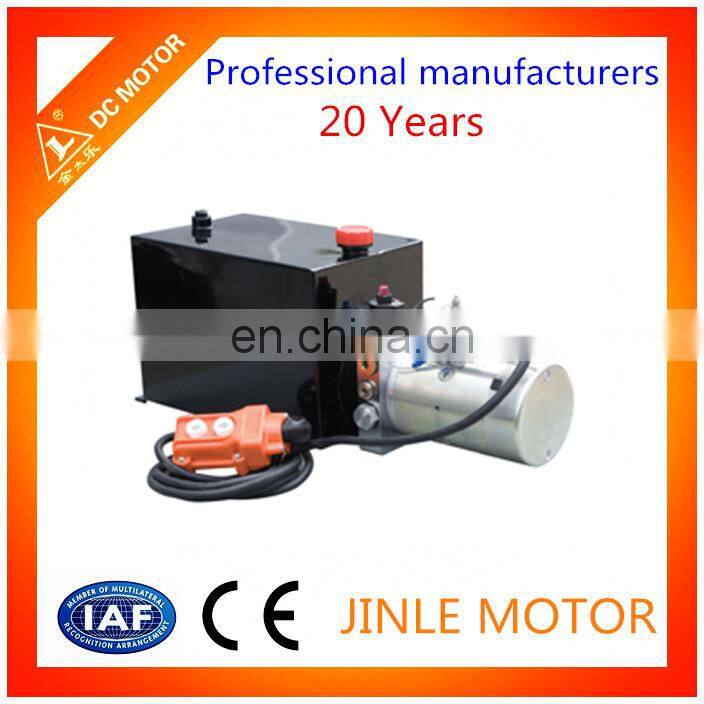 Square oil tank 24v 12v dc tipper trailer hydraulic power unit