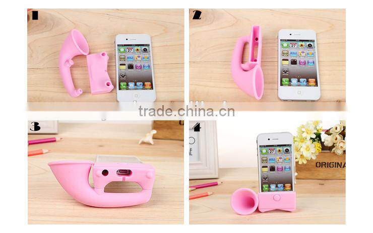 Silicone Mobile Phone Speaker For Iphone, Silicone Iphone holder