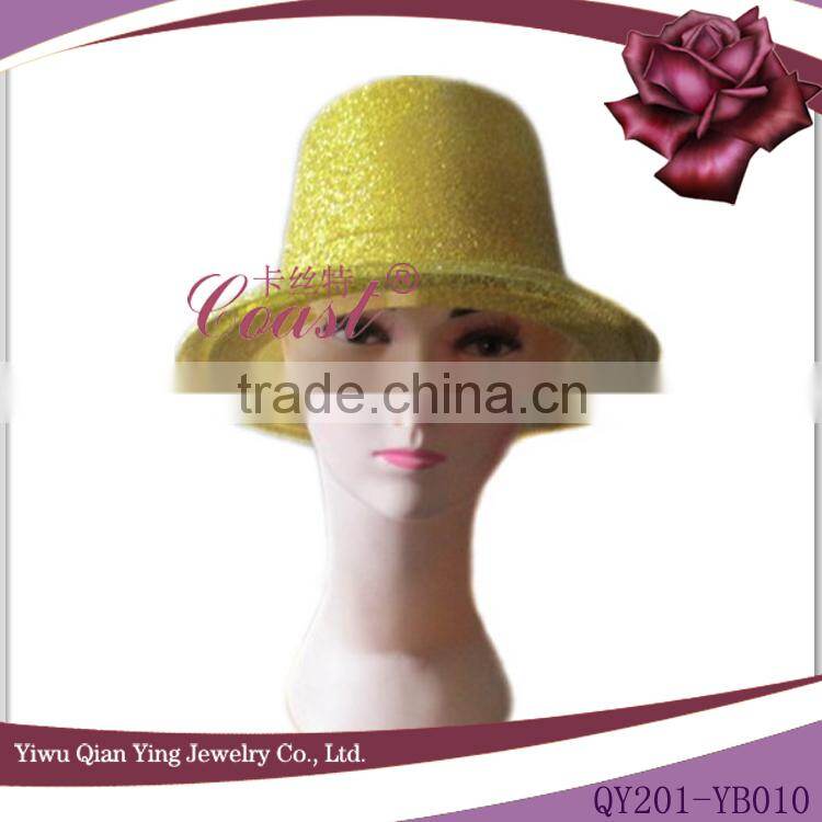 cheap blue plastic glitter powder bowler hat