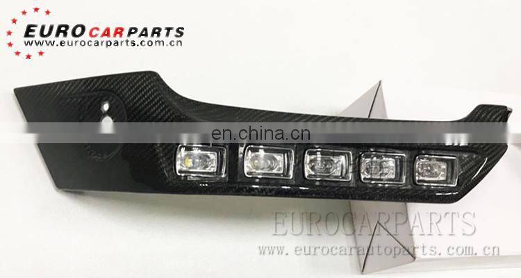 G63 front lip fit for MB G-class W463 G63 G65 ~2017year to G63 B style front lip LED carbon fiber material front side lip