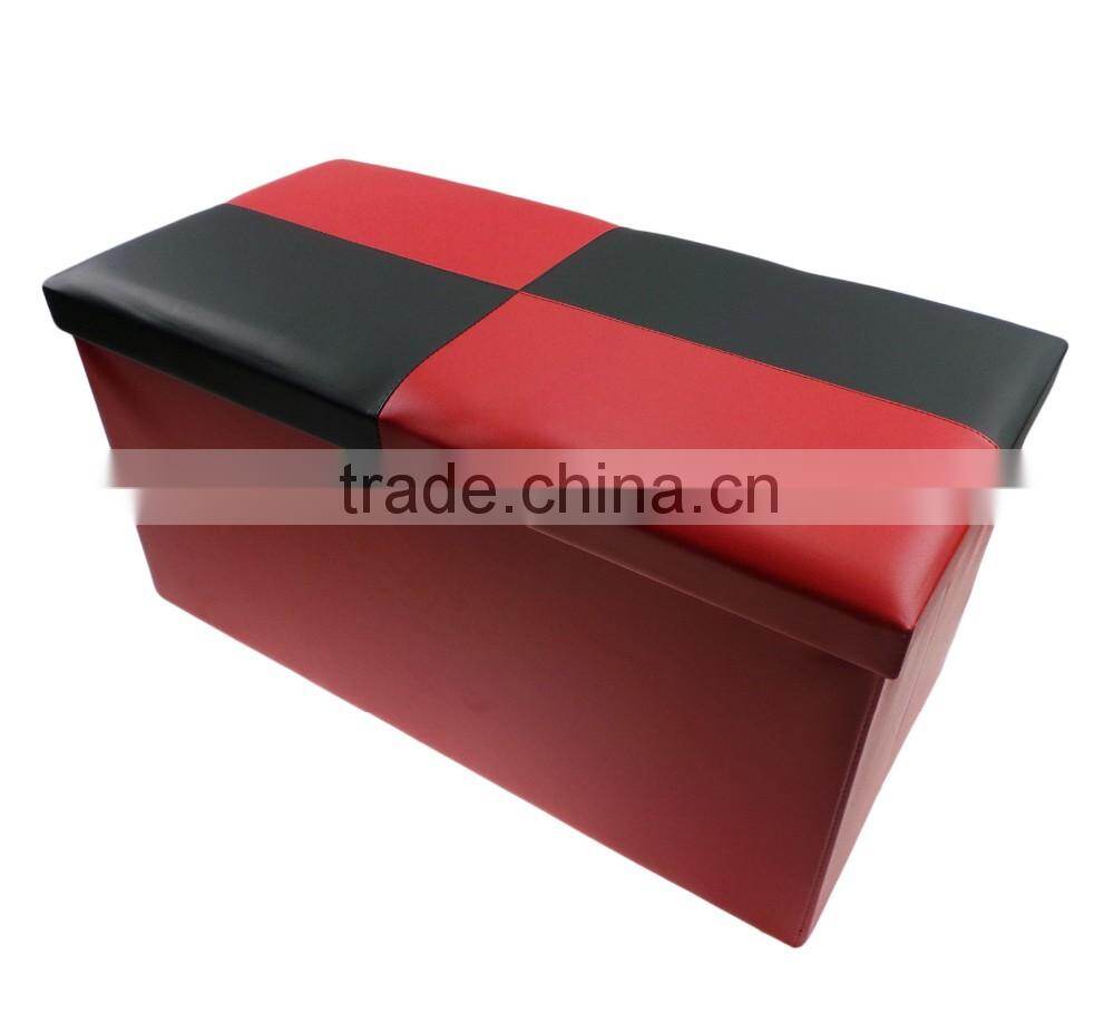 Modern print foldable storage ottoman bench