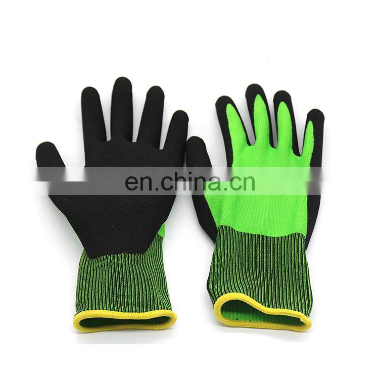 High Quality Level 5 Cut Resistant Gloves Nitrile Sandy Cut Resistant Gloves