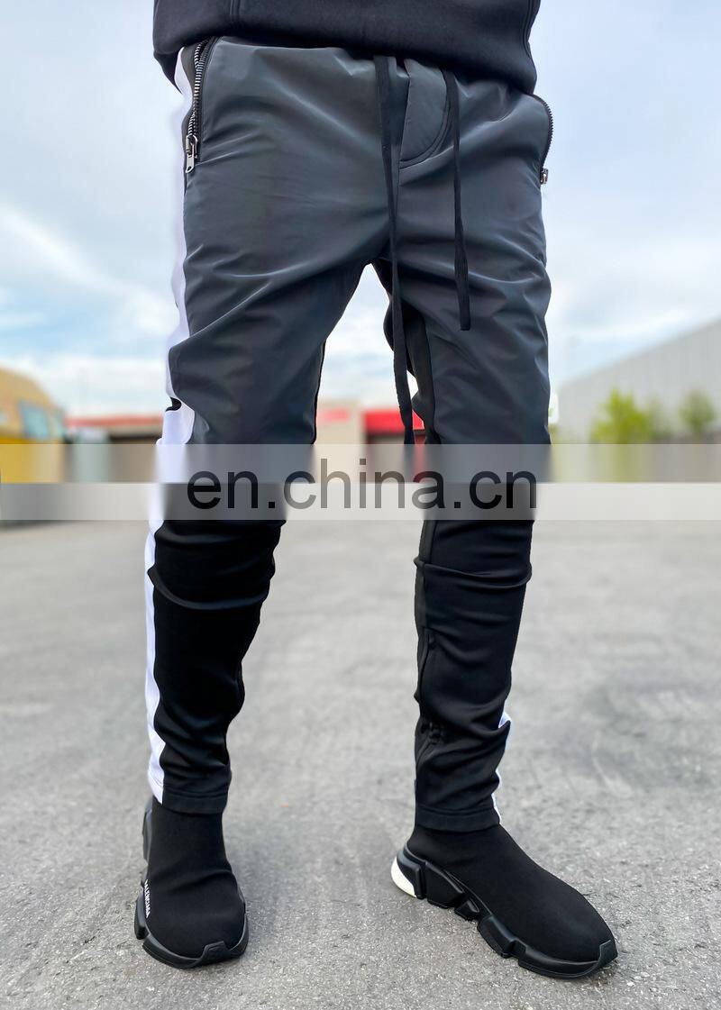 New colorful reflective trousers Europe and the United States casual plus size hip-hop trousers colorful reflective pants