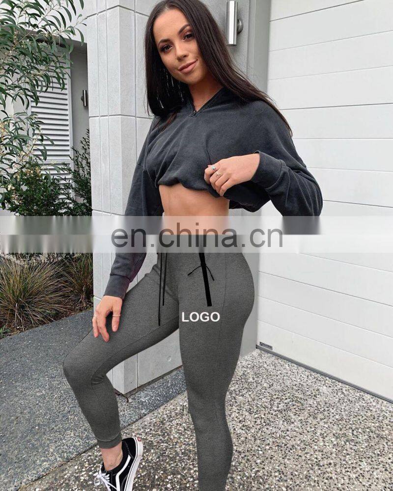 Custom Ladies Sportswear Women Pants Fitness Joggers Women Casual Zip Up Women Joggers